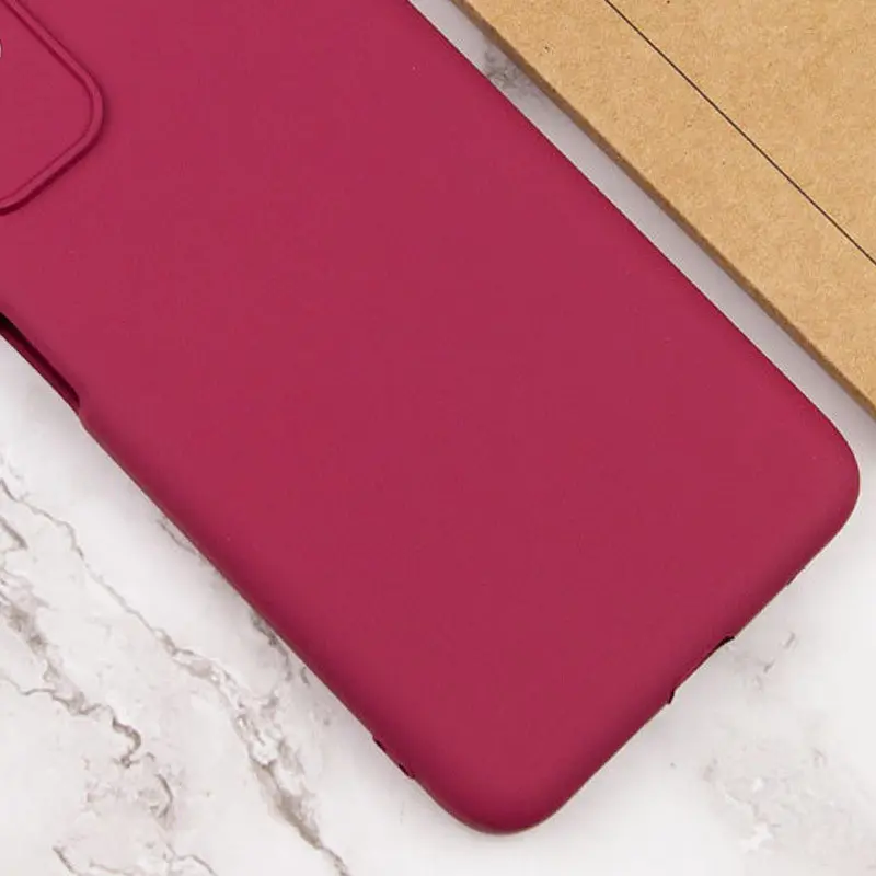 Чохол Silicone Cover Lakshmi Full Camera (A) для Oppo A17 Бордовий / Marsala - фото 4