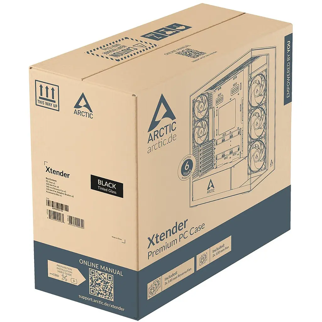 Корпус Arctic Xtender VG без БП Black (ACPCC00016A) - фото 15