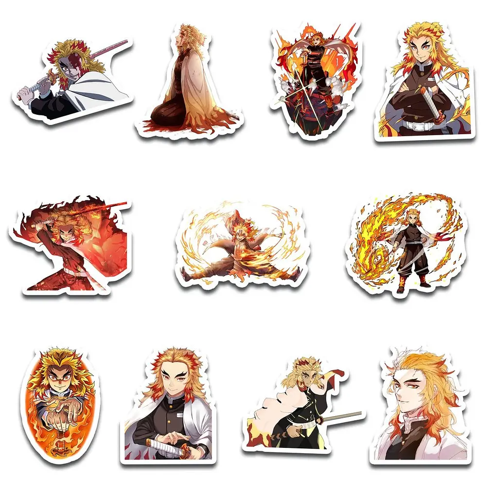 Стикерпак GeekLand Demon Slayer Rengoku 45 штук (SP GL R) - фото 4