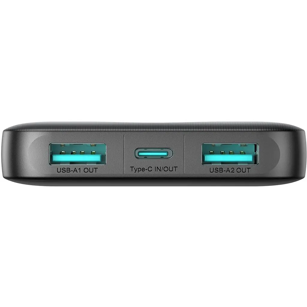 Універсальна мобільна батарея Joyroom 10000mAh 12W 2xUSB-A USB-C In/Out Black (JR-PBF12) (6956116713256) - фото 4
