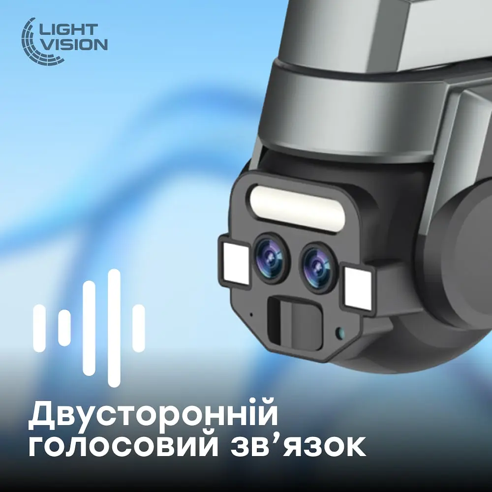 IP PTZ-відеокамера з WiFi 6Mp (2*3Mp) Light Vision VLC-9648WI10ZL f=4+8mm, ІЧ+LED-підсвічування, з мікрофоном (75-00204) - фото 5