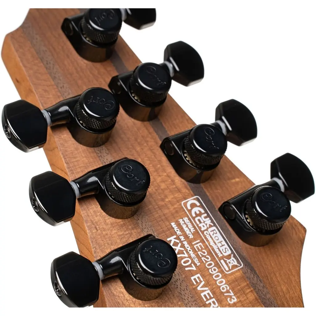 Електрогітара Cort KX707 EverTune Open Pore Black [130765] - фото 8