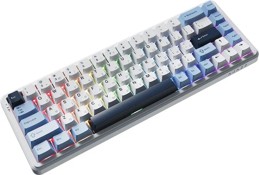 Клавіатура Ajazz AK680 MAX Magnetic switches Blue White Dark Blue (AK680-M-BWD-AW) - фото 2