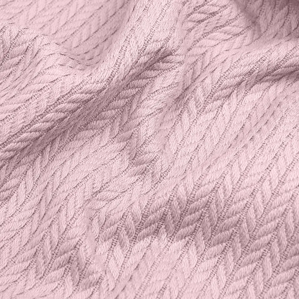 Плед покривало Cosas Blush Knitted Braid 240х260 см косичка (Blanket_11Blush_KnittedBraid_240x260) - фото 4