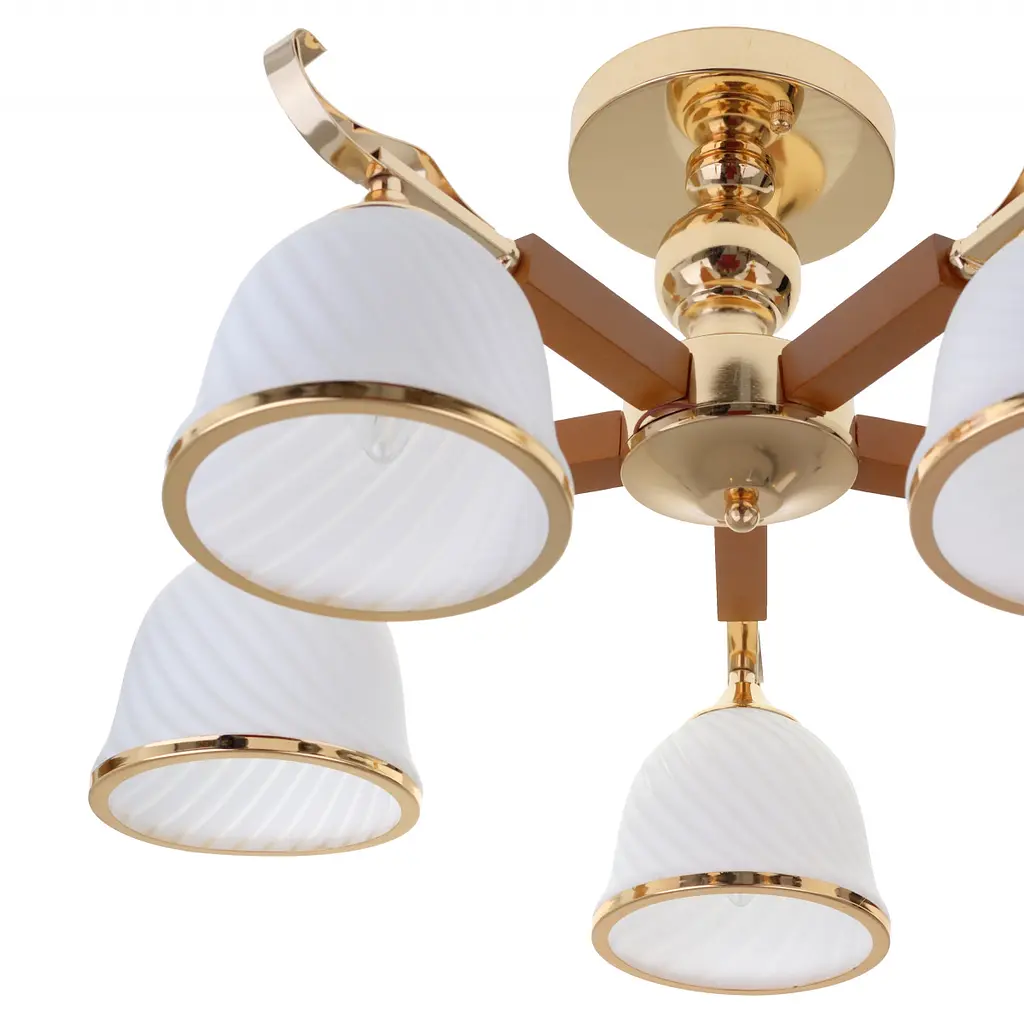 Люстра потолочная Brille в спальню E27 60W G (LK-709S/5) - фото 5