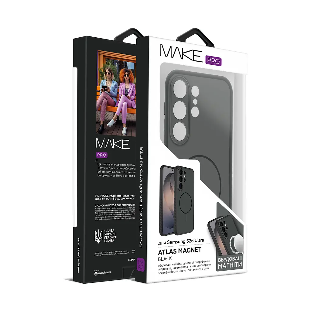 Чохол MAKE Samsung S26 Ultra Atlas Magnet Black - фото 3