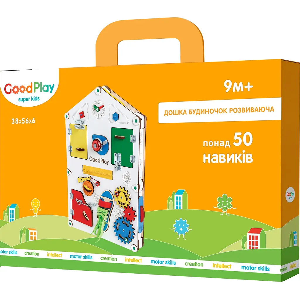 Бизиборд GoodPlay развивающий 56х38х6 см (D008) - фото 6