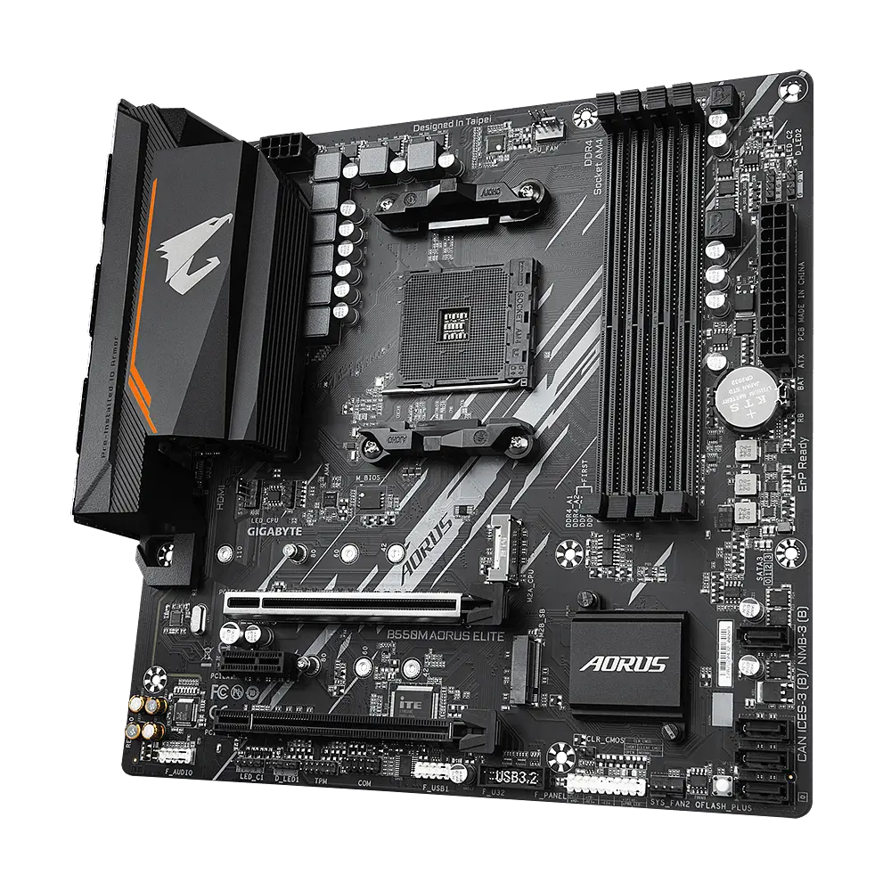 Материнська плата Gigabyte B550M Aorus Elite Socket AM4 (B550M AORUS ELITE) - фото 2