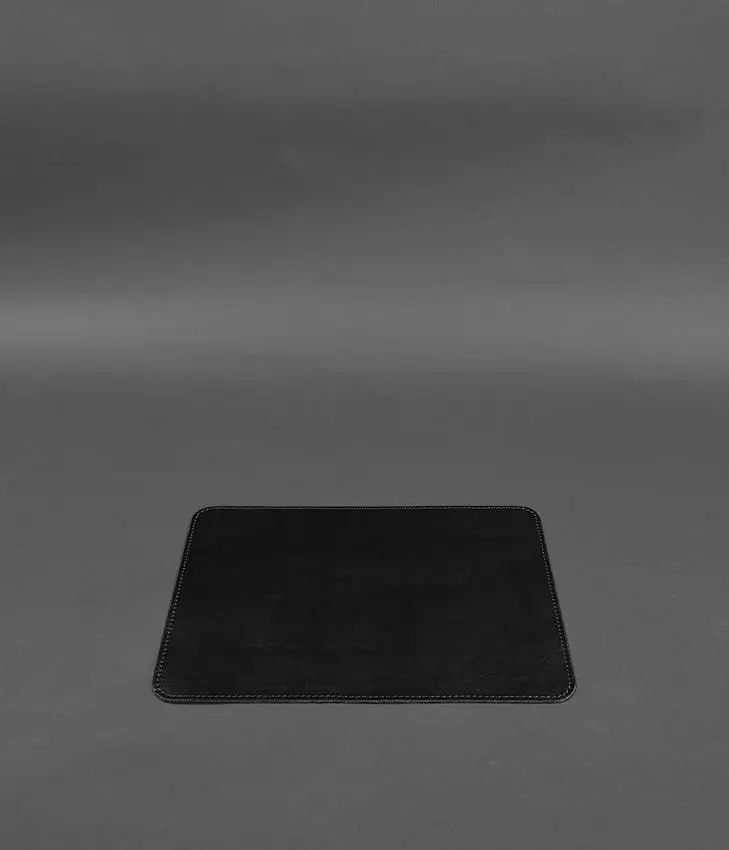 Коврик для мышки из натуральной кожи 1.0 черный краст - фото 2