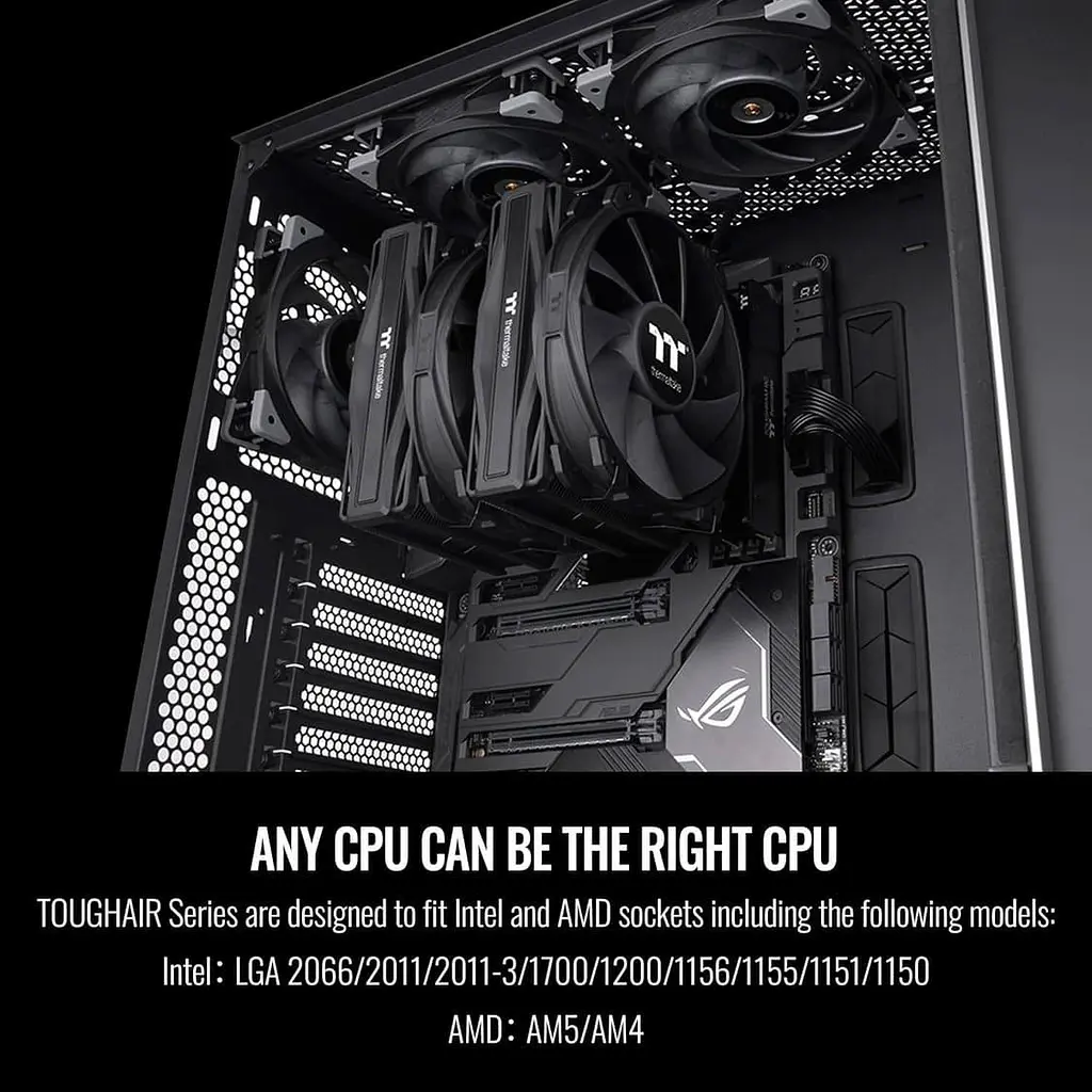 Кулер для процесора Thermaltake TOUGHAIR 710 Black (CL-P117-CA14BL-A) (7 CL-P117-CA14BL-A) - фото 9
