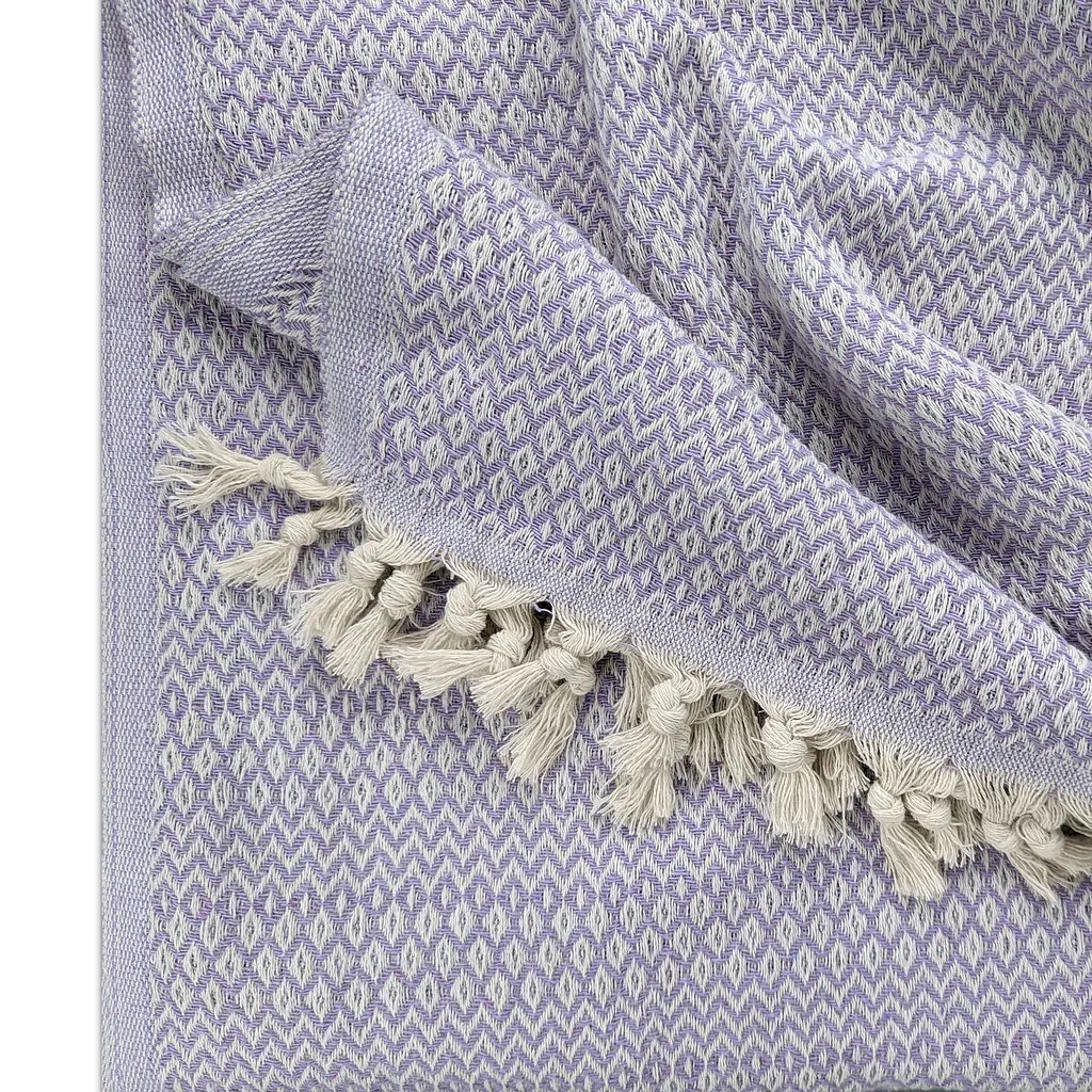 Плед хлопковый Cosas RHOMB CS2 200х230 см фиолетовый (Plaid_Rhomb_25Lavender_200x230) - фото 4