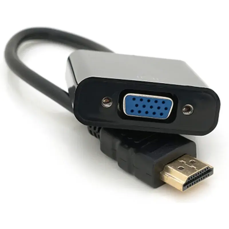 Перехідник HDMI M to VGA F 0.1m 4K/2K black Voltronic (YT-C-HDMI(M)/VGA(F)-B) - фото 2