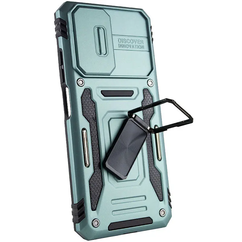 Ударостійкий чохол Epik Camshield Army Ring для Xiaomi Redmi 9A Зелений / Light Green - фото 3