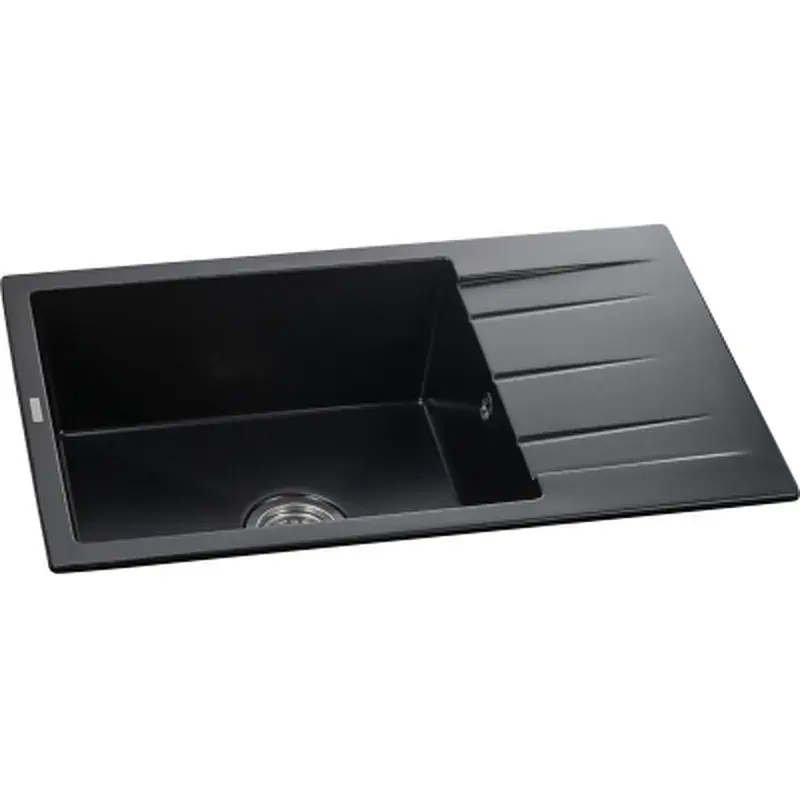 Мийка кухонна GRANADO NAVIA black shine з сифоном (775*495mm.) (gr3801) - фото 2