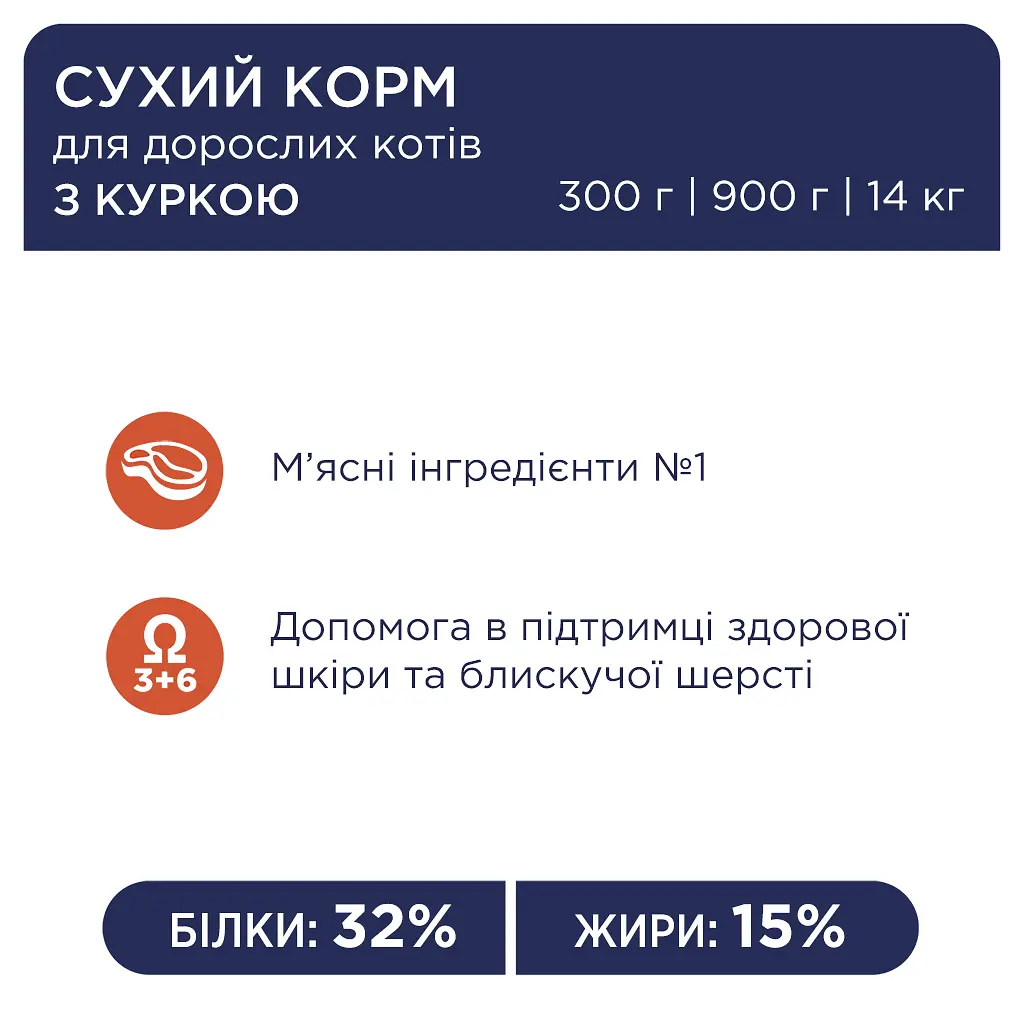 Сухий корм для кішок Club 4 Paws Преміум. Зі смаком курки 300 г (4820083909795) - фото 3