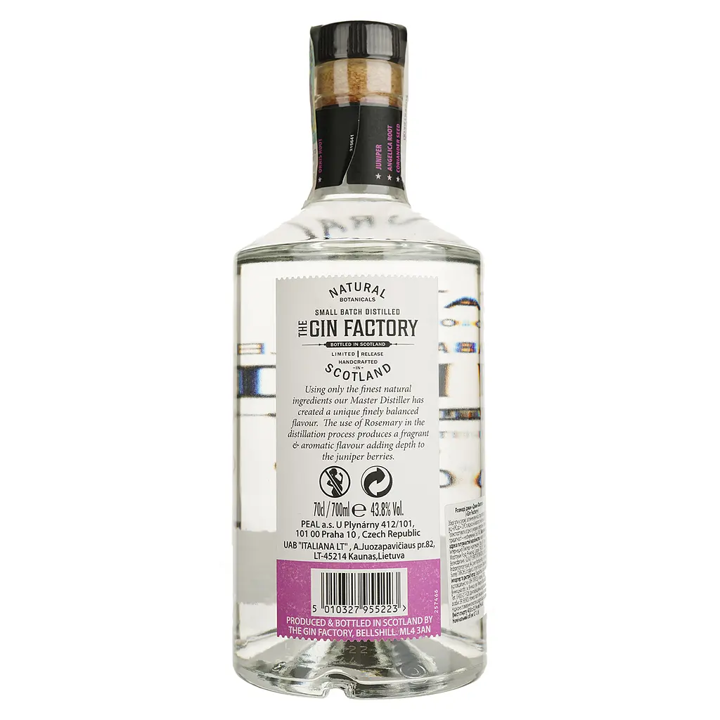 Джин The Gin Factory Small Batch Distilled 43.8% 0.7 л - фото 2