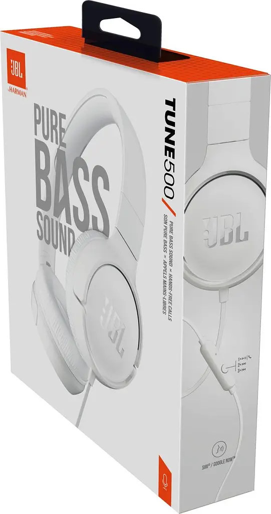 Навушники з мікрофоном JBL T500 White - фото 6