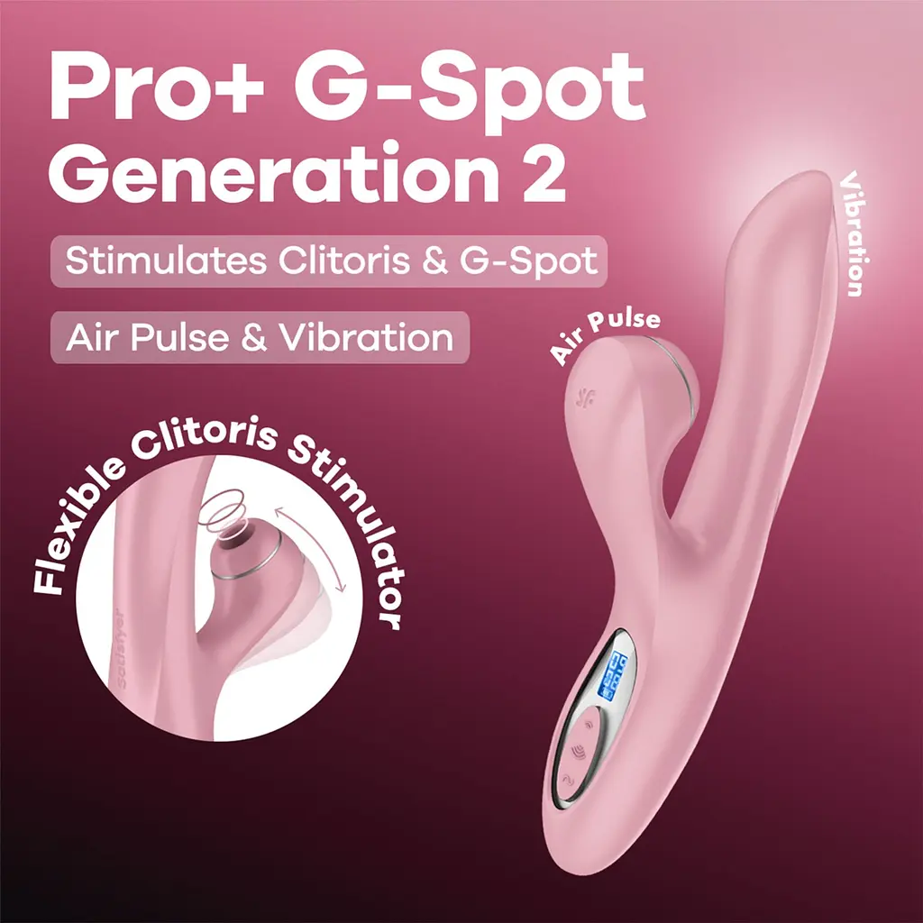 Вакуумний вібратор-кролик Satisfyer Pro+ G-Spot Generation 2 Pink - фото 8