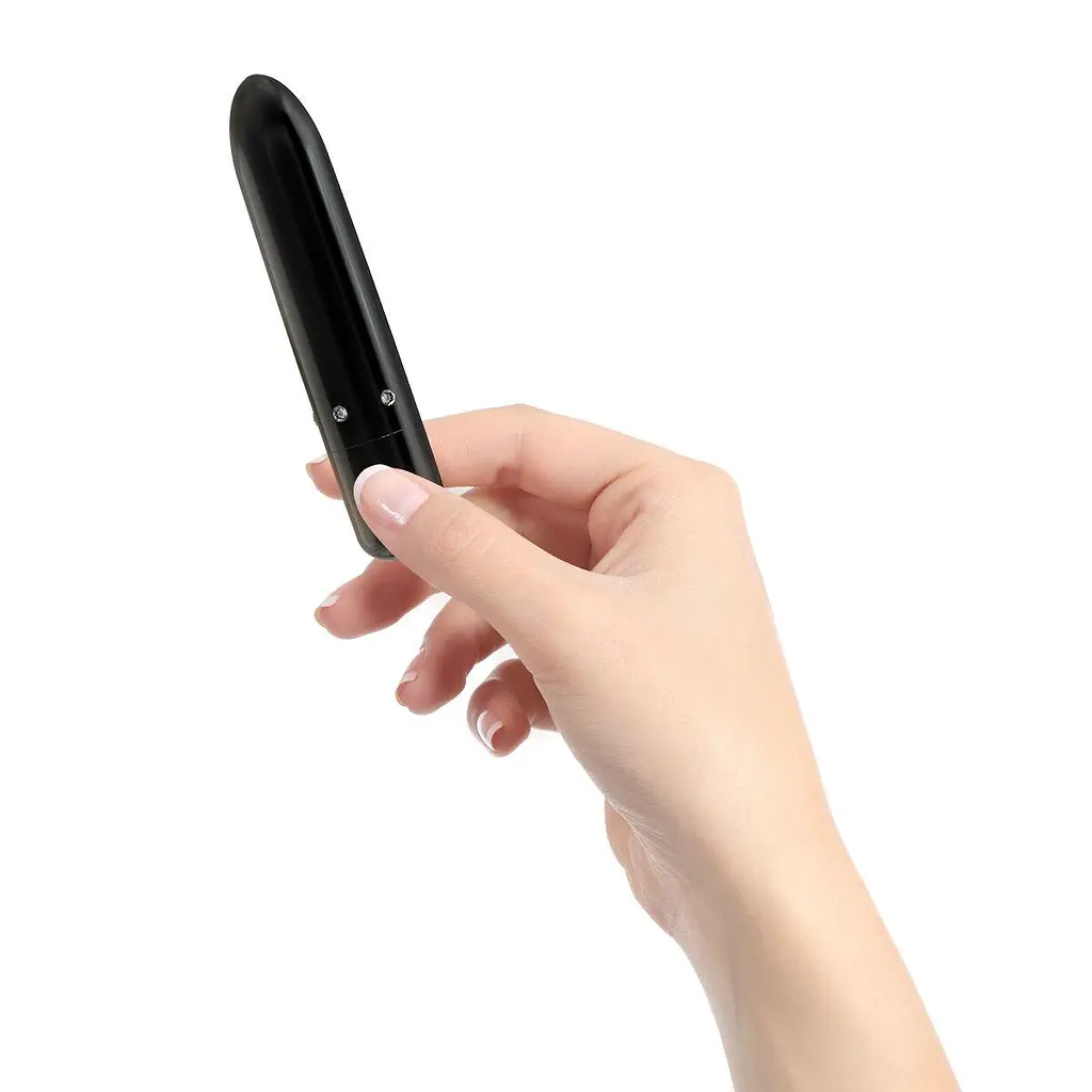 Віброкуля PowerBullet Pretty Point Rechargeable Bullet Black, потужний точковий вібратор з загостреним кінчиком на акумулятор - фото 5