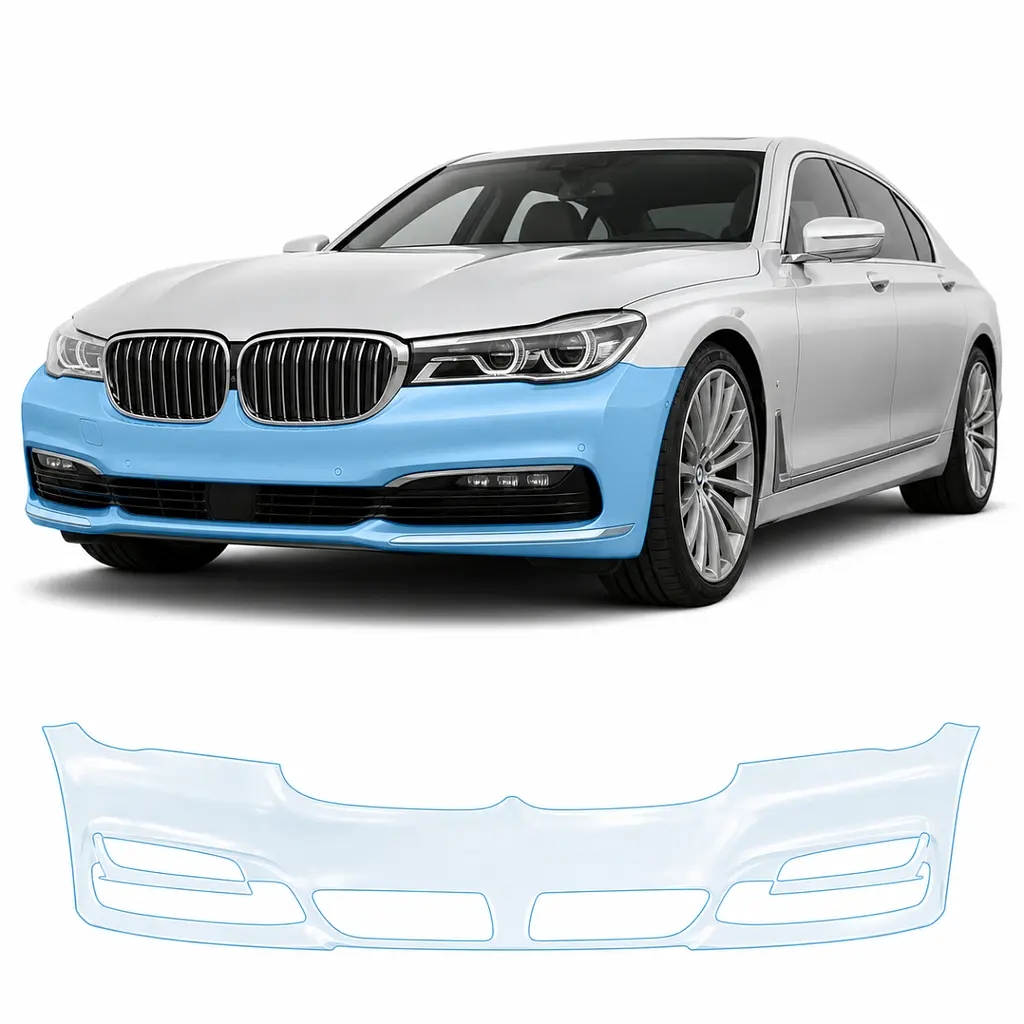 Антигравійна захисна бронеплівка за лекалами для BMW 7 Series G11/G12 2015-2019 - передній бампер