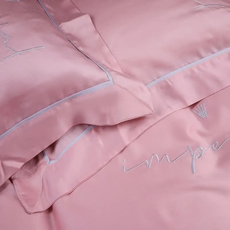 Комплект постільної білизни MirSon Imperial Tencel №02 Pink 200х220 см (2200010753349) - фото 4