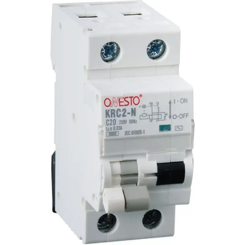 Диференціальний автоматичний вимикач ONESTO 1п+N, 32А, 300A , тип AC, RCBO (KRC2-N)