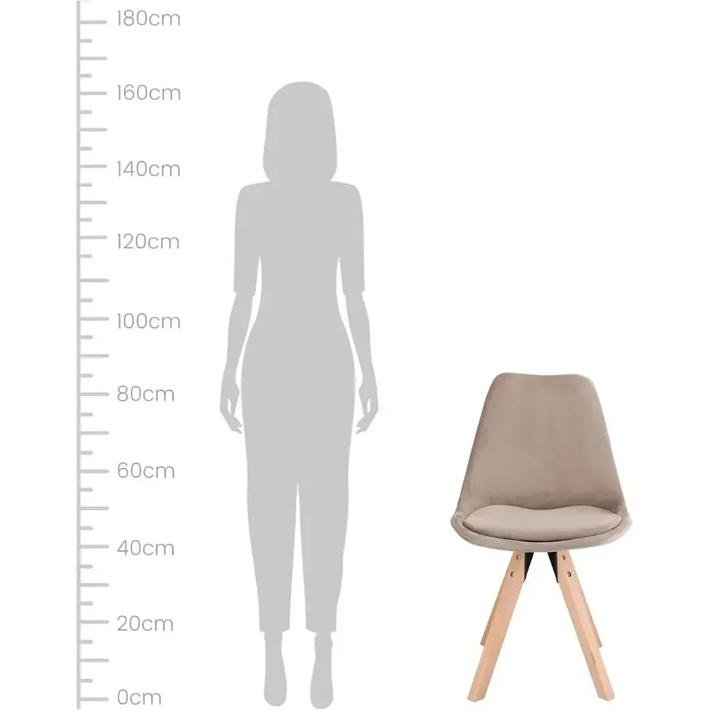 Туалетный столик Jumi Scandi с зеркалом (кожаные ручки) белый + стул Saida бежевый - фото 7