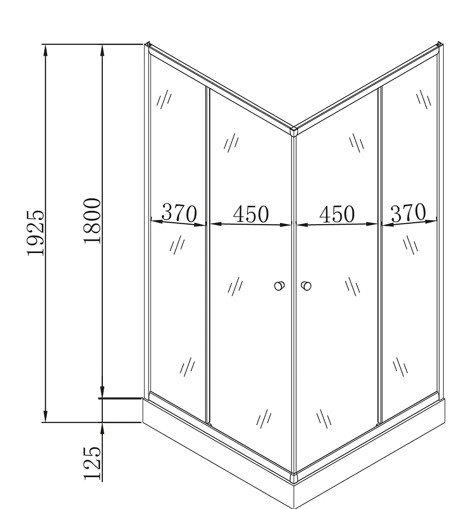 Душова кабіна з низьким піддоном Mixxus Cubic SCT01-90x90x195-TR graphite прозоре скло 4 мм MI6905, Універсальна, прозорий, графіт - фото 5