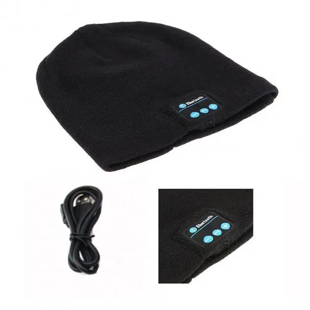 Шапка із вбудованими bluetooth навушниками SPS Hat BT ∙ Портативна колонка-шапка Bluetooth music hat - фото 5