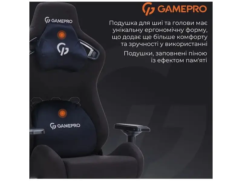 Крісло ігрове GamePro GC900 XL Fabric Black (GC900B) - фото 11