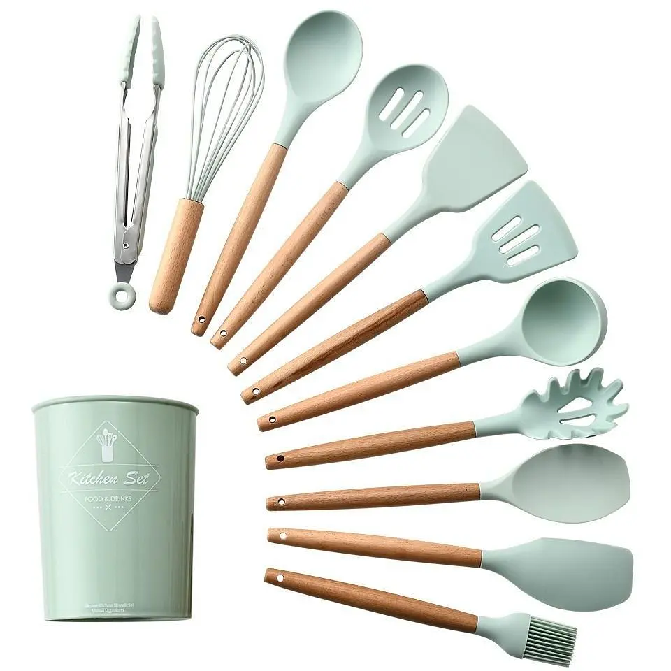 Набір кухонного приладдя XPRO Kitchen Set 12 предметів бірюзовий (42902-_338) - фото 2