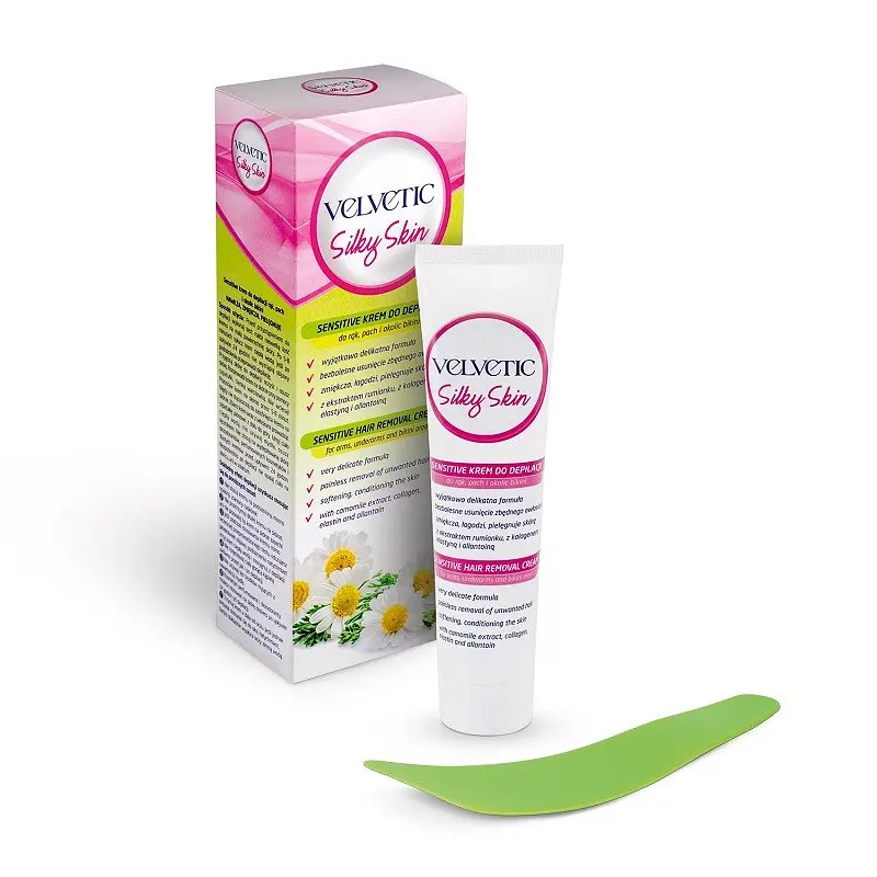 Крем для видалення волосся VELVETIC Silky Skin для чутливої шкіри з ромашки з екрактом