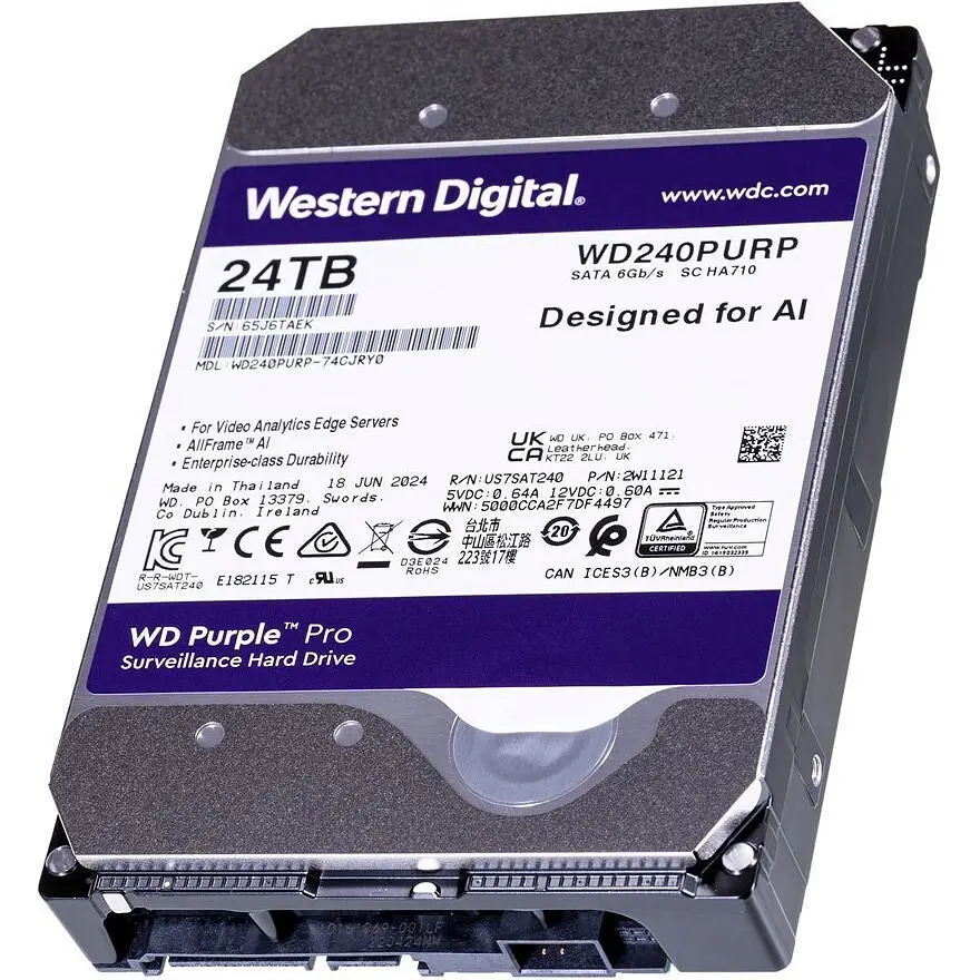 Жесткий диск 3.5` WD Purple Pro 24TB SATA 512MB (WD240PURP) [141202] - фото 5