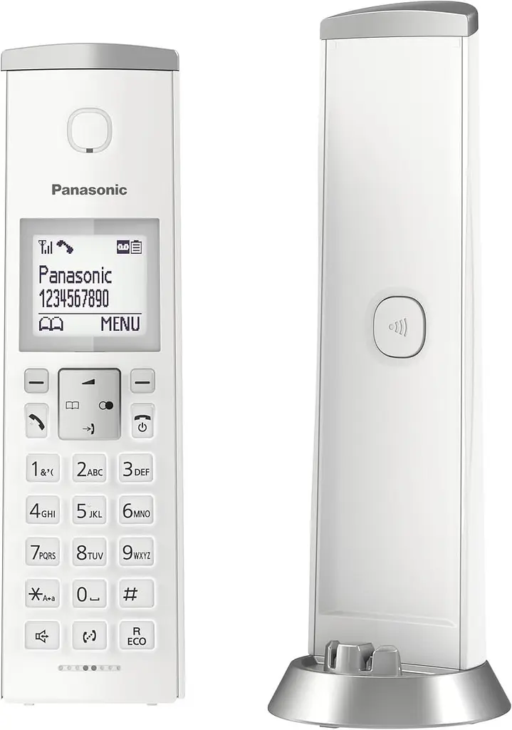 Дизайнерський бездротовий телефон Panasonic KX-TGK222 з автовідповідачем, блокуванням викликів та режимом Не турбувати білий - фото 2