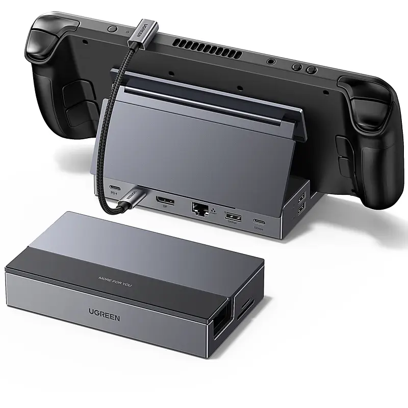 Док-станція UGREEN CM800 9in1 USB-C Output：1×DP, 1×USB-C, 3×USB-A, 1×RJ45, 1×SD Card Slot, 1×TF Card Slot Space Gray (UGR-55733) - фото 3