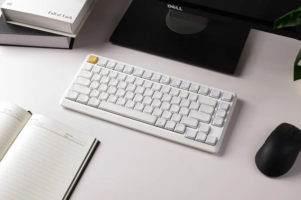 Keychron Клавиатура механическая J1 82Key, K pro Brown, WL/BT/USB-A, QMK, Hot-swap, EN/UKR, RGB, белый - фото 3