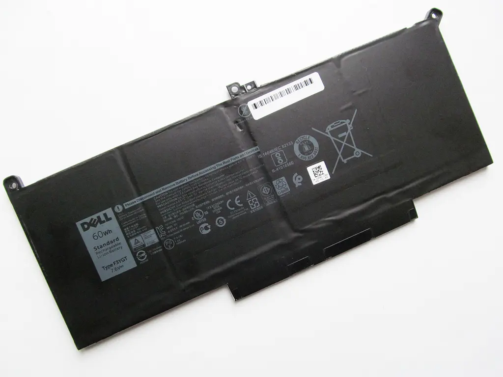Акумулятор для ноутбука Dell Latitude 7280 F3YGT, 7500 mAh (60Wh), 4cell, 7.6V, Li-ion, чорний - фото 3