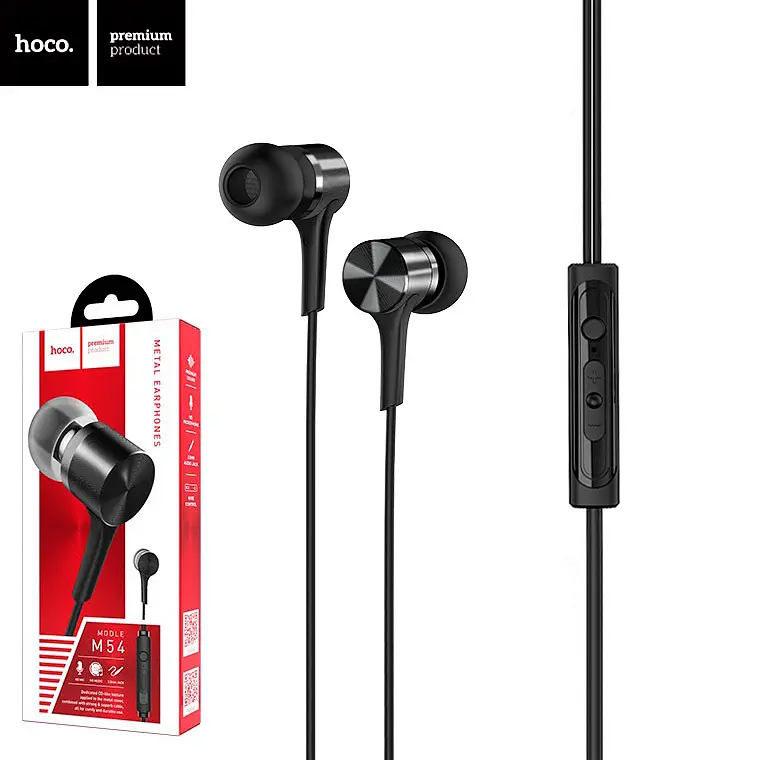 Наушники вакуумные Hoco M54 чёрные - фото 3