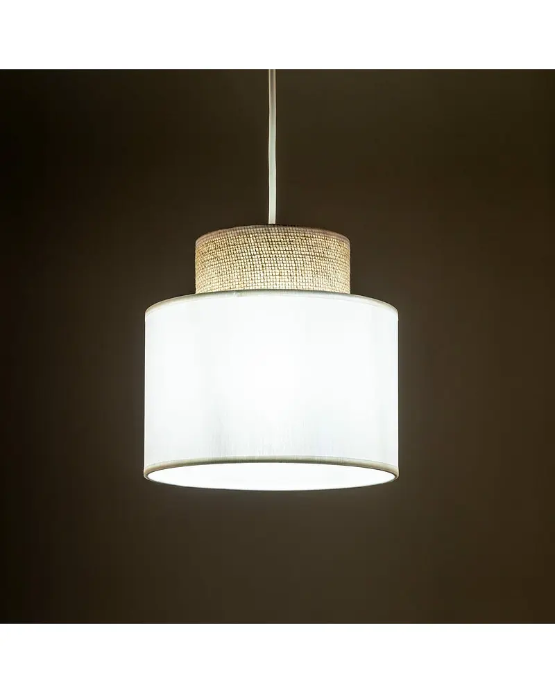 Підвісний світильник, люстра Tk Lighting 10078 Duo Juta E27 1x15W IP20 Білий - фото 3