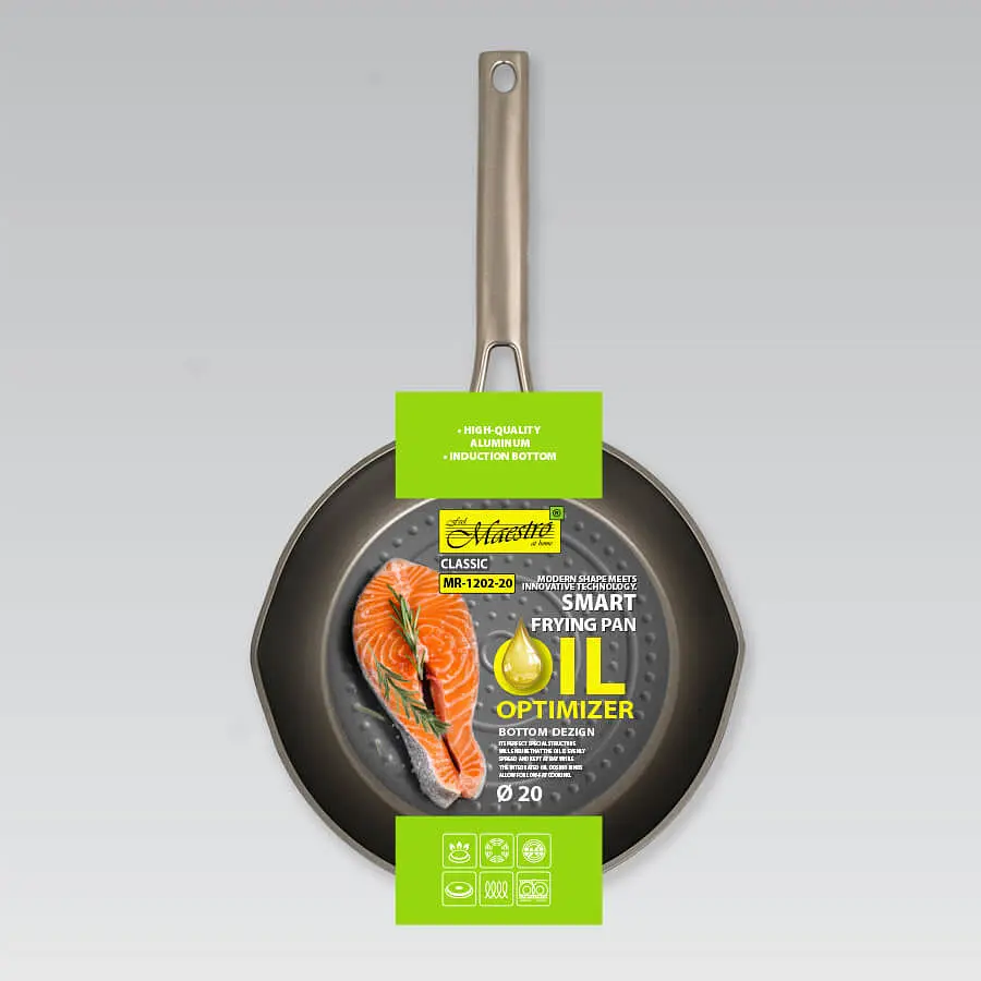 Сковорода універсальна Maestro Smart 20 см сіра MR-1202-20 - фото 5