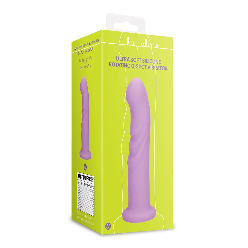 Вибратор Loveline Ultra Soft Silicone Rotating G-Spot 20 см фиолетовый - фото 8