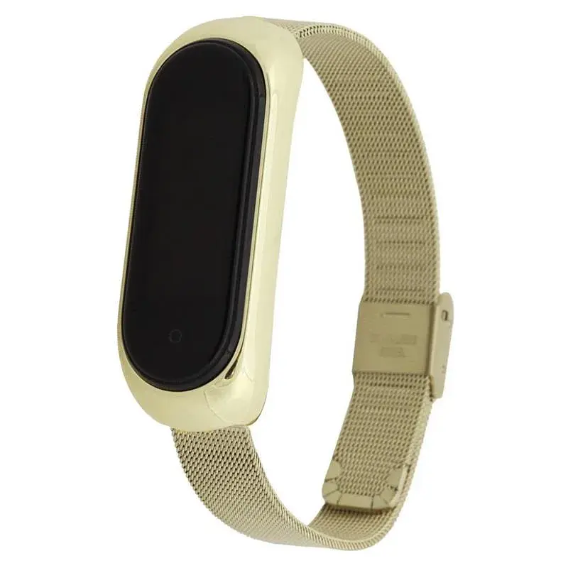 Ремінець до фітнес браслета BeCover Metal для Xiaomi Mi Smart Band 5 Gold (705148) - фото 2