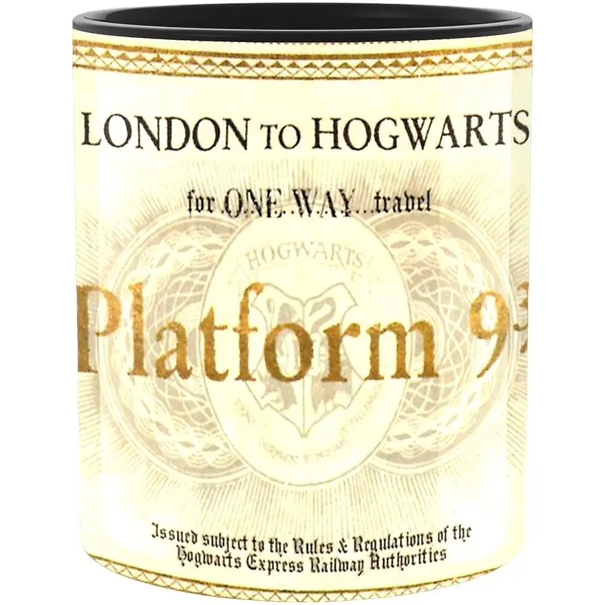 Кружка GeekLand Harry Potter Гаррі Поттер Квиток на Гоґвортс Експрес HP.02.032 чорна