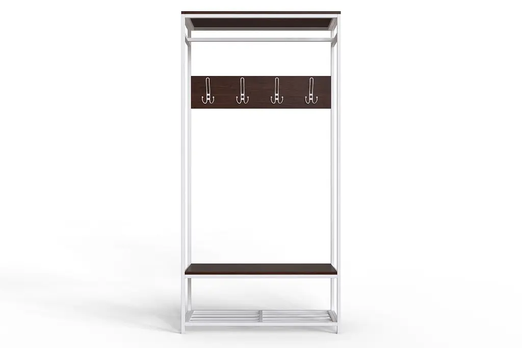 Вішалка модульна підлогова Ferrum-decor Треліс 15 180x90x38 білий ДСП Венге 16мм (FRD-105513) - фото 4
