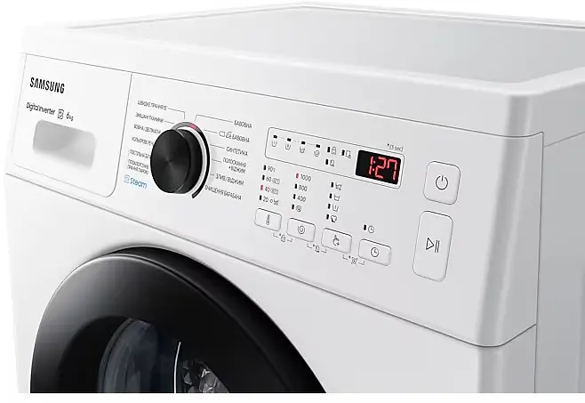 Пральна машина Samsung WW60AG4S00CEUA White 6кг фронтальна 12 програм дисплей 1400 об/хв клас енергоспоживання A+++ 85x60x45 - фото 4