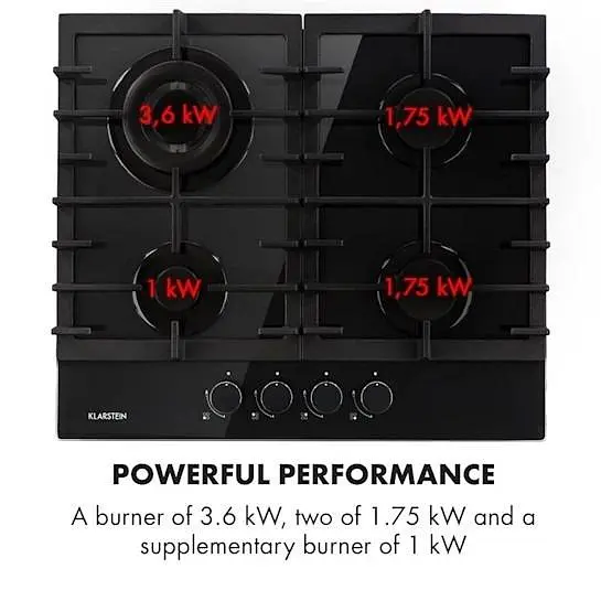 Варочная поверхность газовая Klarstein Ignito 4 (10033132) - фото 3