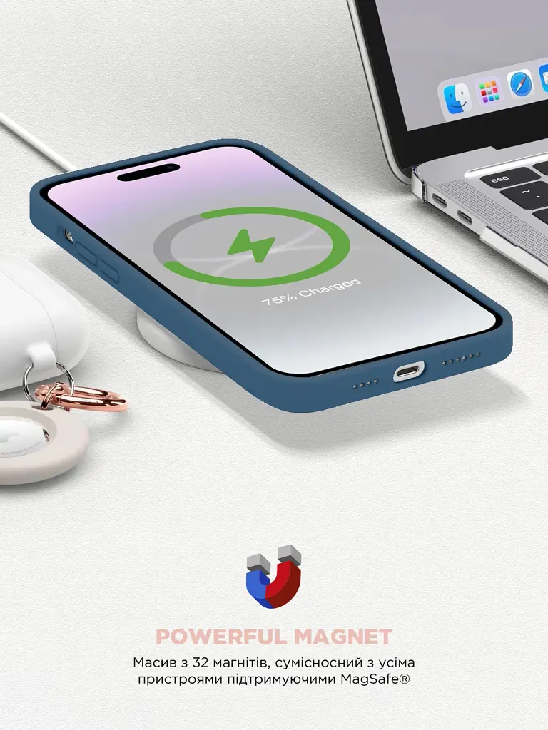 Чохол ArmorStandart ICON2 MagSafe для Apple iPhone 15 Plus Storm Blue - фото 9