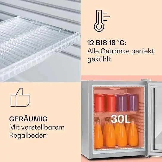 Мини холодильник Klarstein Brooklyn 32л (10035226) - фото 3