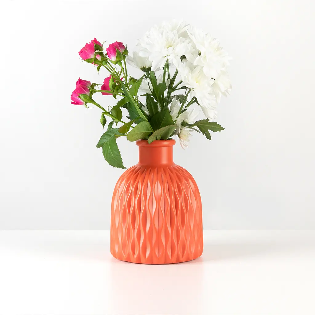 Ваза декоративна МВМ My Home, 15 см, коралова (DH-FLOWERS-09 CORAL) - фото 2
