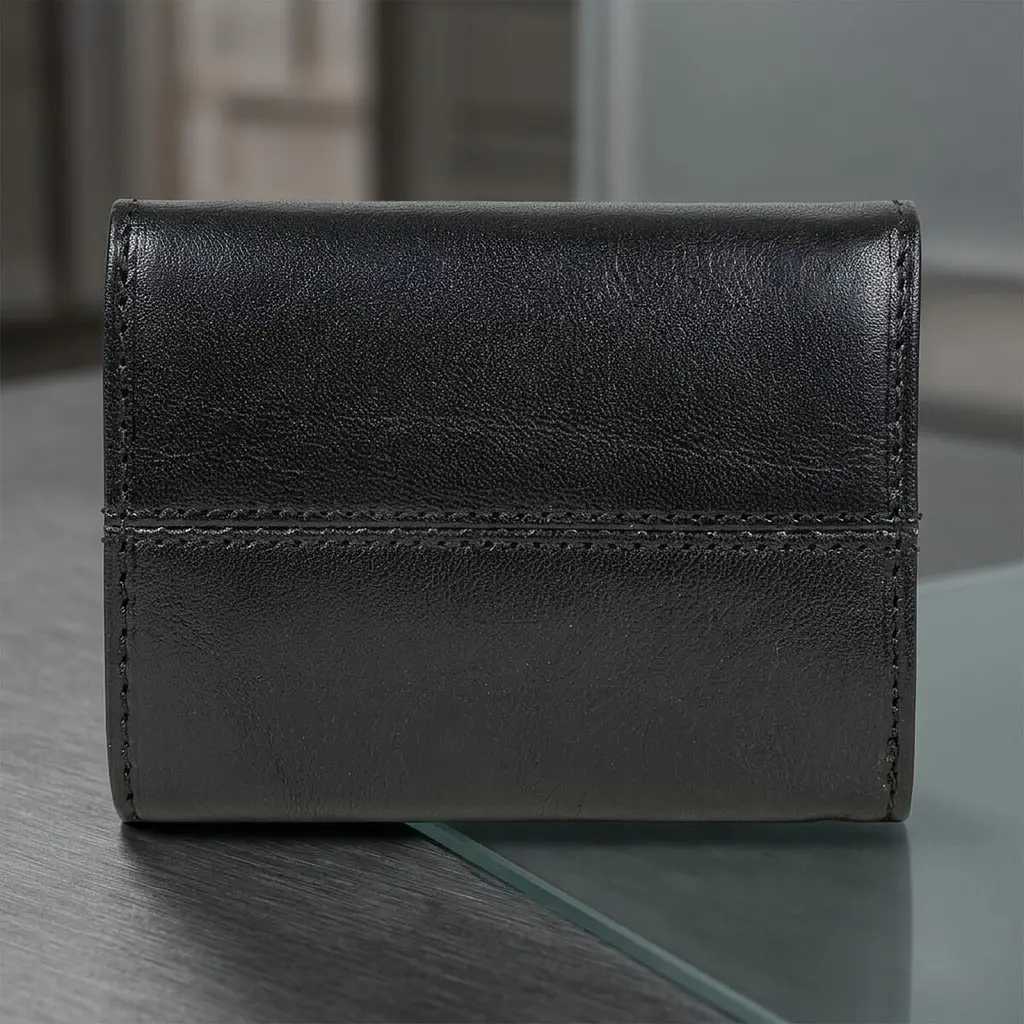 Жіноча монетниця Tony Perotti з натуральної шкіри Italico 1445L nero (90402) чорна - фото 4